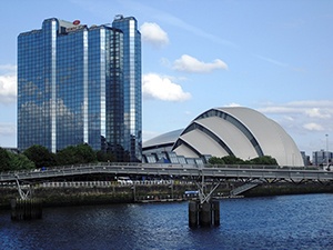 Moderna byggnader i Glasgow