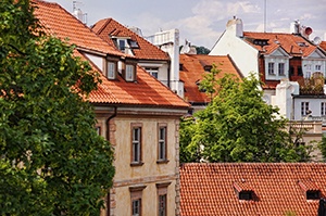 Gamla hus i Prag