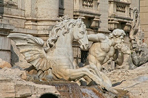 Skulpturer vid fontänen Radicchio